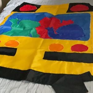 Welcome back to school bus flag